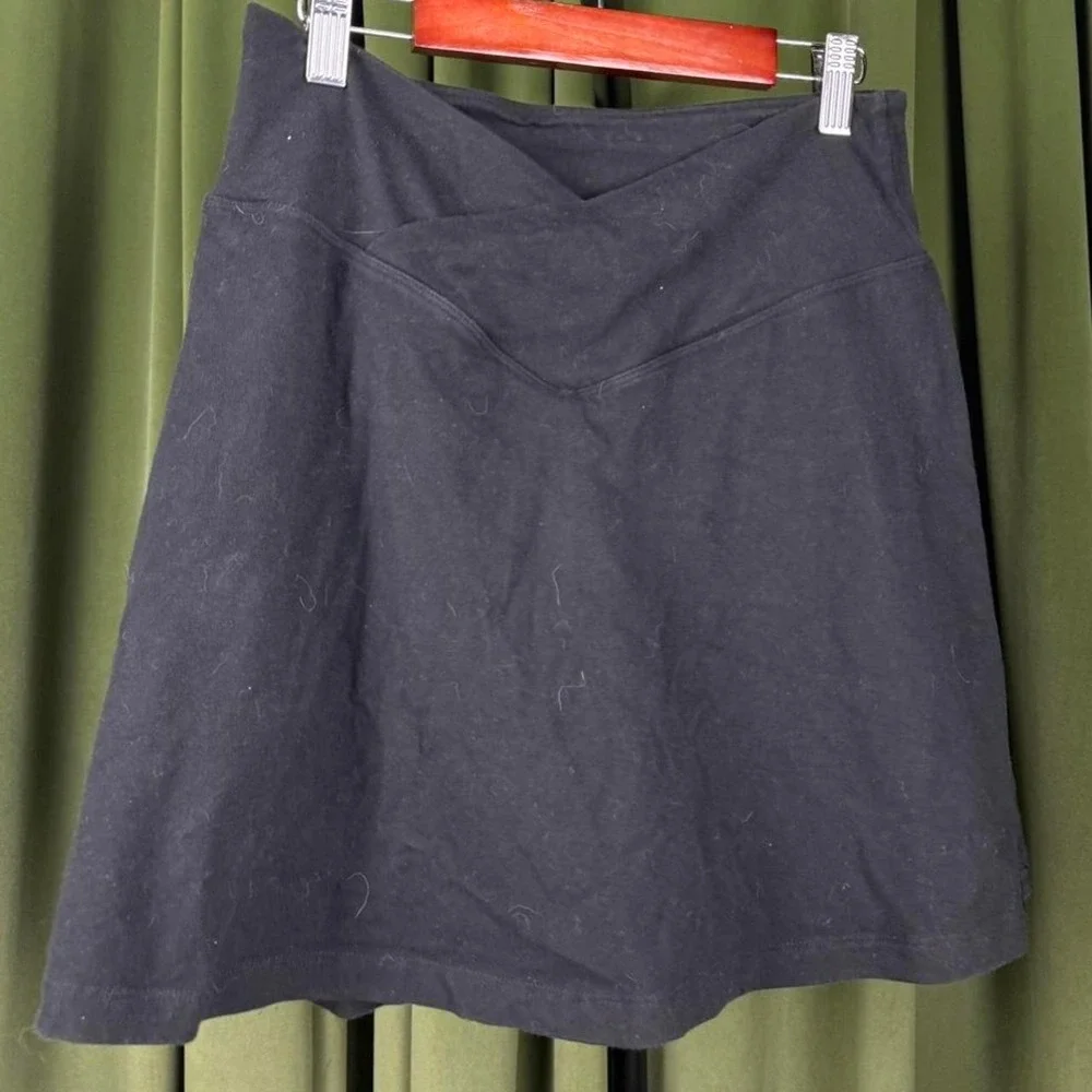 PINK Victoria's Secret Black Mini Skirt Crossover Waistband Womens Large